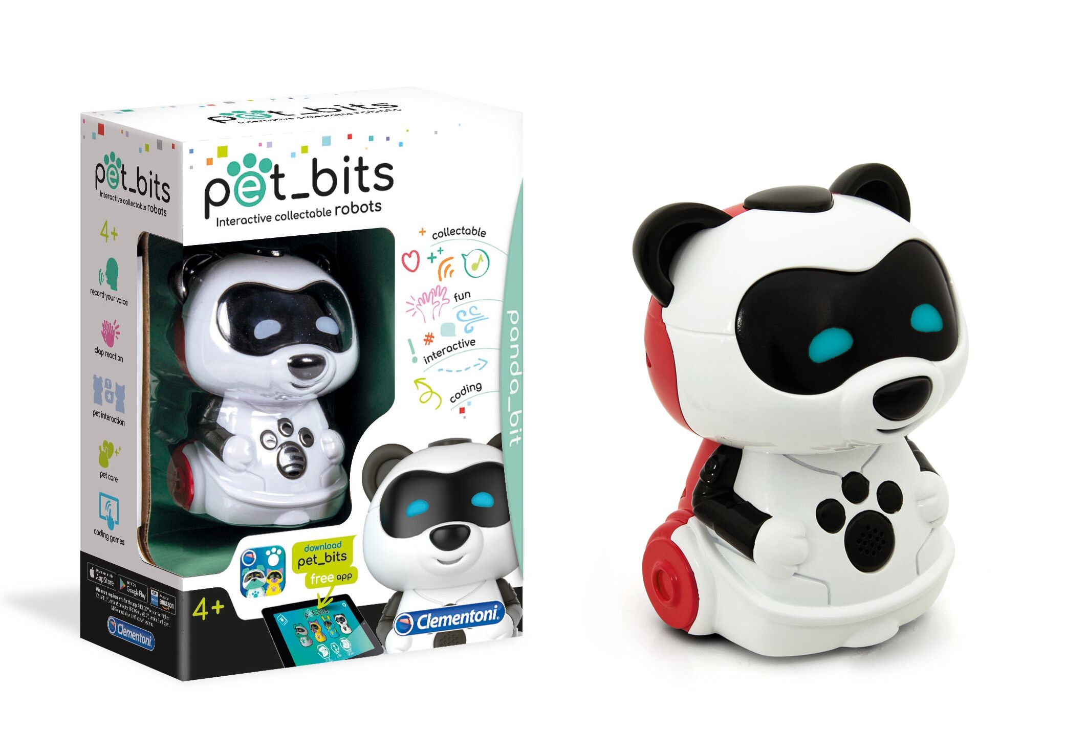 Robotloom Panda, salvestab ja kordab hääle, reageerib käteplaksutusele, suhtelb teiste robotitega spetsiaalse hüüde abil.